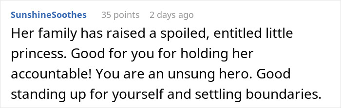 Text message discussing a spoiled, entitled wife and praising someone for setting boundaries in a troubled marriage. Text message discussing a spoiled, entitled wife and praising someone for setting boundaries in a troubled marriage.