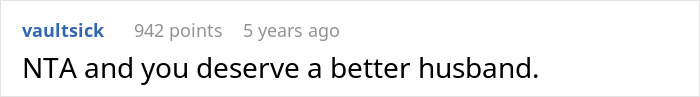 Screenshot of an online comment stating NTA and suggesting the wife deserves a better husband after couple’s first free Saturday conflict. Screenshot of an online comment stating NTA and suggesting the wife deserves a better husband after couple’s first free Saturday conflict.