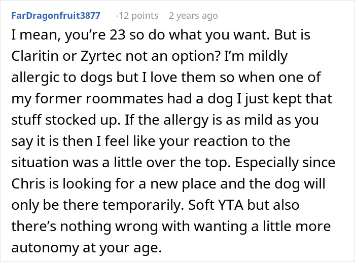 Reddit comment discussing family conflict involving 23-year-old moving out and childcare challenges for mom. Reddit comment discussing family conflict involving 23-year-old moving out and childcare challenges for mom.
