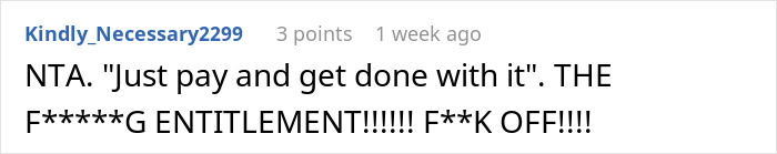 Screenshot of an online comment expressing frustration, related to a financially unstable woman rushing into marriage.