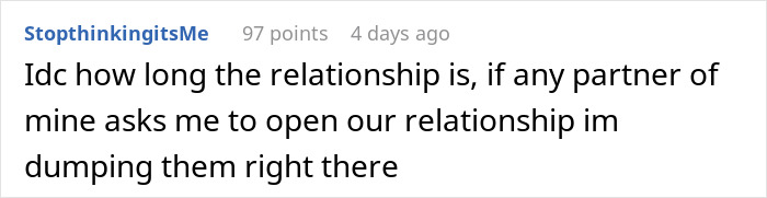 Alt text: Online comment about relationship boundaries after fiancée’s unexpected request that made a man rethink it all and feel ill Alt text: Online comment about relationship boundaries after fiancée’s unexpected request that made a man rethink it all and feel ill