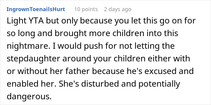 Comment discussing a woman dealing with stepdaughter’s behavior and in-laws’ comments before leaving husband after eight years. Comment discussing a woman dealing with stepdaughter’s behavior and in-laws’ comments before leaving husband after eight years.