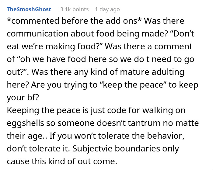 Comment discussing communication and mature adulting in a relationship involving woman bending over backwards for boyfriendâs son. Comment discussing communication and mature adulting in a relationship involving woman bending over backwards for boyfriendâs son.