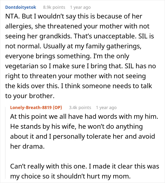Reddit user discusses family conflict over allergies after woman threatened to pull grandkids away. Reddit user discusses family conflict over allergies after woman threatened to pull grandkids away.