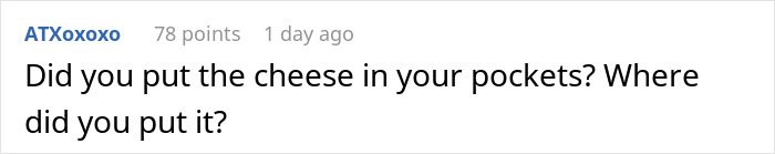 Text post on a social platform with user asking about putting cheese in pockets at a McDonald’s drive-thru situation.