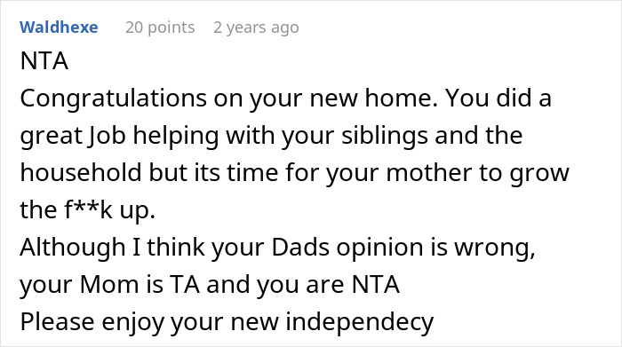 Comment on family conflict as a 23-year-old moves out, leaving mom with no childcare options and facing sibling pressure. Comment on family conflict as a 23-year-old moves out, leaving mom with no childcare options and facing sibling pressure.