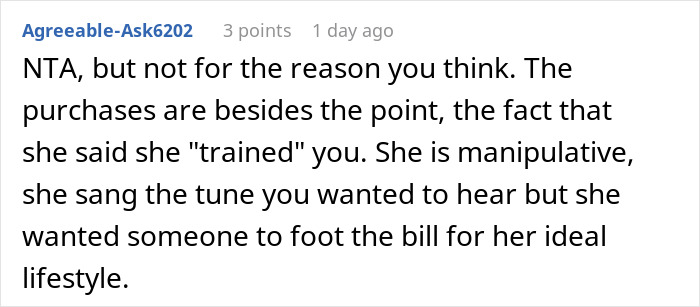 Reddit comment discussing marriage falling apart due to wife treating husband like an ATM without shame. Reddit comment discussing marriage falling apart due to wife treating husband like an ATM without shame.