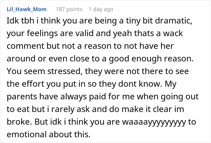 Alt text: Woman bends over backwards for boyfriend’s son and his girlfriend, feeling hurt and disgusted by their treatment of her