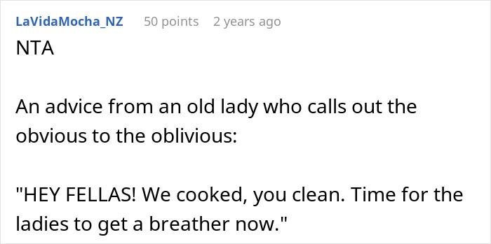 Commenter calls out hubby backing out of deal to help clean up after Thanksgiving meal, sparking frustration from wife. Commenter calls out hubby backing out of deal to help clean up after Thanksgiving meal, sparking frustration from wife.