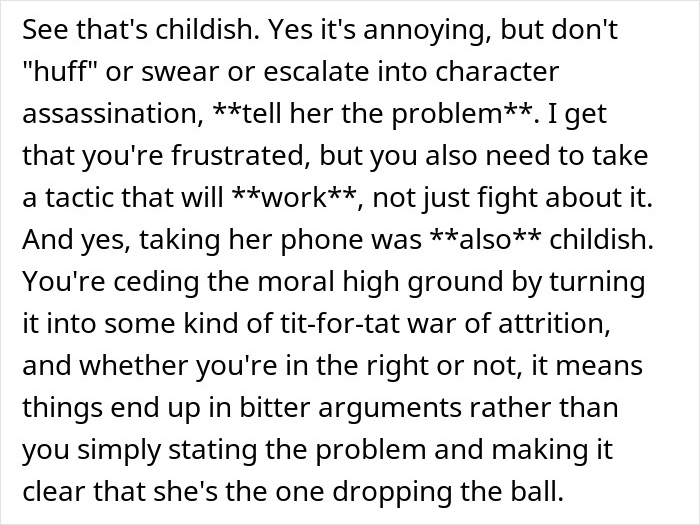 Text excerpt discussing phone dependence causing arguments and emphasizing communication to address the problem effectively. Text excerpt discussing phone dependence causing arguments and emphasizing communication to address the problem effectively.
