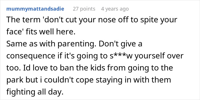 Comment about consequences and parenting reflecting a manager forcing coffee shop worker to follow rules, backfiring spectacularly. Comment about consequences and parenting reflecting a manager forcing coffee shop worker to follow rules, backfiring spectacularly.