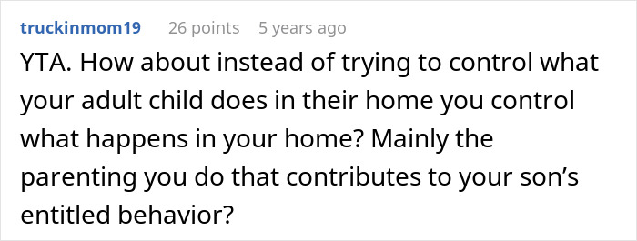 Screenshot of a Reddit comment discussing a dad demanding family skips Hanukkah gifts due to his spoiled son's tantrums.