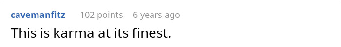 Comment text on a plain white background saying this is karma at its finest, related to unhinged MIL and revengeful DIL. Comment text on a plain white background saying this is karma at its finest, related to unhinged MIL and revengeful DIL.