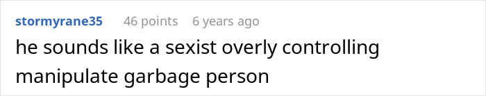 Screenshot of an online comment criticizing a boyfriend for demanding his girlfriend laser off all body hair.