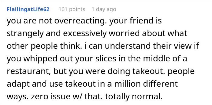 Comment discussing a person cutting contact with a friend after she showed her true colors at the McDonald’s drive thru.