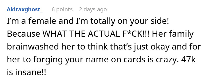 Comment expressing support after marriage falls apart due to wife treating husband like an ATM machine without shame. Comment expressing support after marriage falls apart due to wife treating husband like an ATM machine without shame.