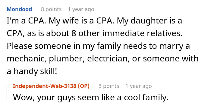Alt text: Man wonders if his relationship is doomed after his girlfriend pressures him to lie about his career in an online discussion.