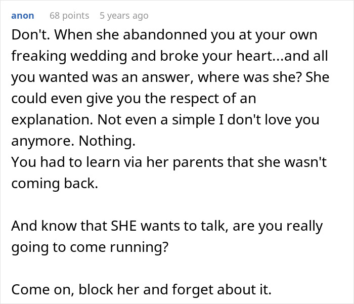 Man left without closure after fianc&eacute; disappears before wedding shares heartbreak and advice on moving on years later.