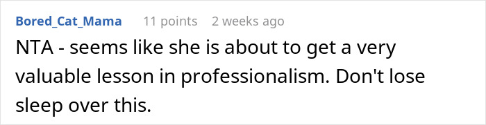 Screenshot of a social media comment discussing a woman who puts coworker on blast and faces consequences.