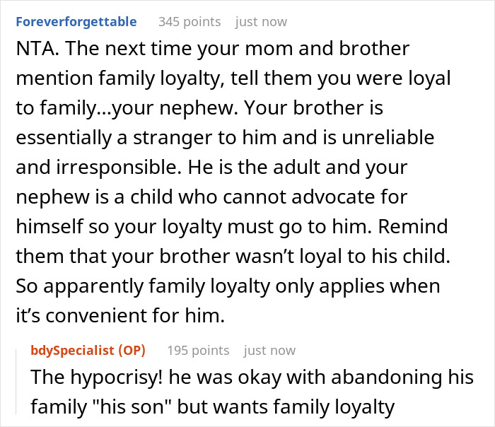 Reddit conversation showing a sister exposing her brother who abandoned his kid, sparking family drama and custody court tension. Reddit conversation showing a sister exposing her brother who abandoned his kid, sparking family drama and custody court tension.