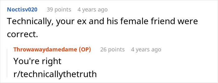 Reddit conversation about a woman dumping her boyfriend for cheating with an astrology-obsessed friend, citing Cancer traits.