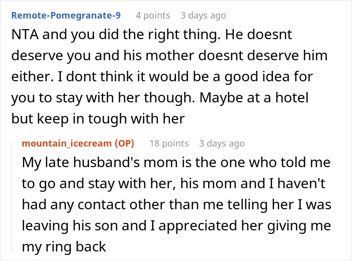 Online discussion about a breaking-up ultimatum over ring involving family conflicts and relationship decisions.