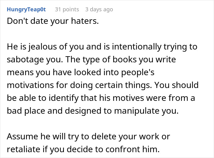 Online advice given to woman whose boyfriend called police over contents of her novel, revealing manipulation concerns. Online advice given to woman whose boyfriend called police over contents of her novel, revealing manipulation concerns.