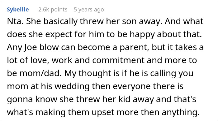 Reddit comment discussing woman letting nephew call her mom and bio mom’s upset reaction about it. Reddit comment discussing woman letting nephew call her mom and bio mom’s upset reaction about it.