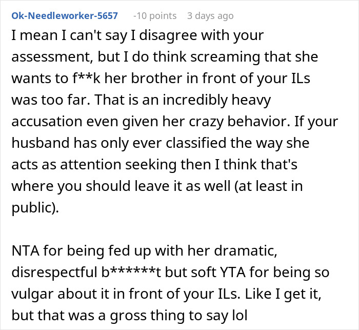 Online comment discussing a woman’s obsessive behavior toward her brother leading to family intervention and hospitalization. Online comment discussing a woman’s obsessive behavior toward her brother leading to family intervention and hospitalization.