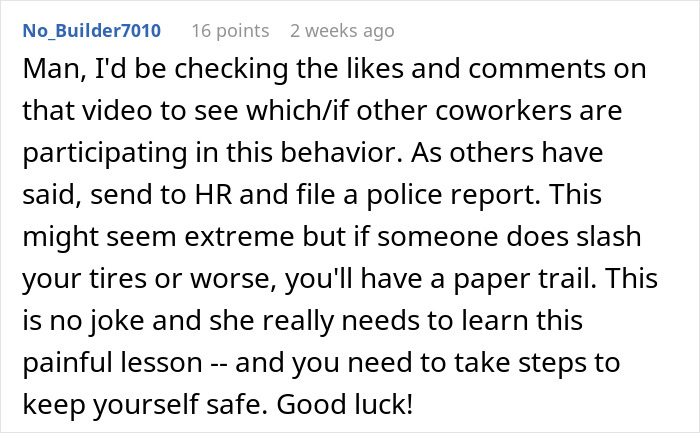 Alt text: Woman puts coworker on blast on social media and faces unexpected consequences after being fired.