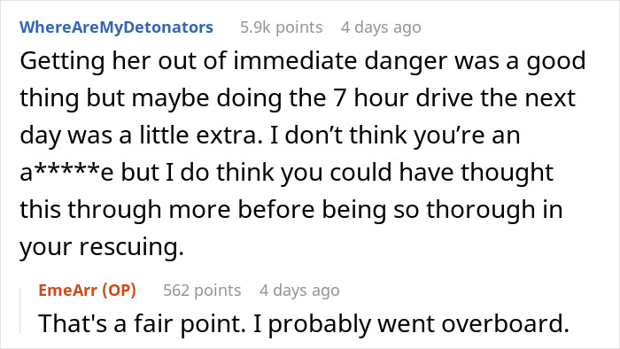 Commenter discussing a guy going above and beyond for his ex, with doubts about his current partner&rsquo;s feelings.