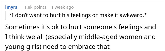 Text conversation screenshot showing user expressing discomfort as coworker insists on calling her work mom, feeling weirded out.