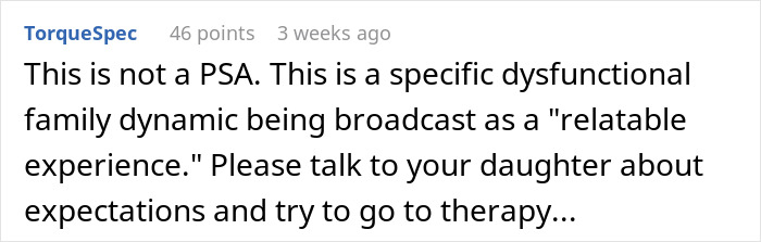 Screenshot of a Reddit comment discussing dysfunctional family dynamics and the unfair labor moms face during Christmas. Screenshot of a Reddit comment discussing dysfunctional family dynamics and the unfair labor moms face during Christmas.