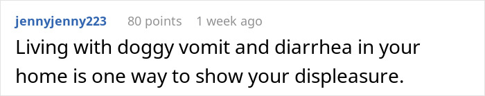 Comment about dealing with dog-care-home-drama involving doggy vomit and diarrhea showing displeasure. Comment about dealing with dog-care-home-drama involving doggy vomit and diarrhea showing displeasure.