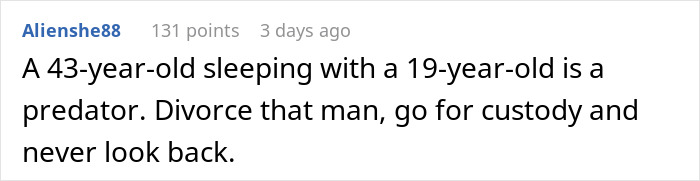 Text comment about a man unsure if affair partner’s baby is his child or grandchild involving his son’s recent ex. Text comment about a man unsure if affair partner’s baby is his child or grandchild involving his son’s recent ex.