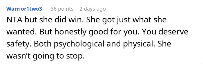 Screenshot of a Reddit comment discussing a woman leaving her husband due to stepdaughter’s behavior and in-laws’ comments. Screenshot of a Reddit comment discussing a woman leaving her husband due to stepdaughter’s behavior and in-laws’ comments.