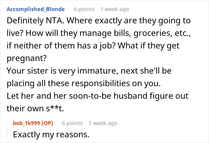 Discussion about financially unstable woman rushing into marriage and facing challenges managing bills and responsibilities.