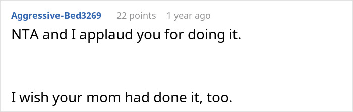 Comment on social forum praising someone for standing up regarding family allergies and expectations.