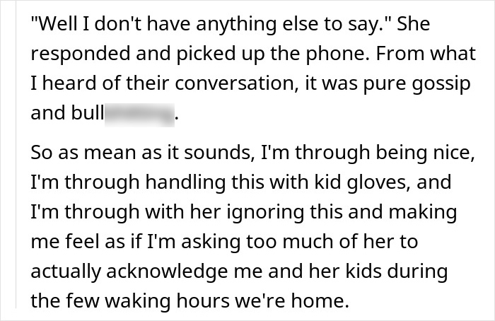 Text excerpt about phone dependence causing family issues, highlighting man's frustration leading to divorce.