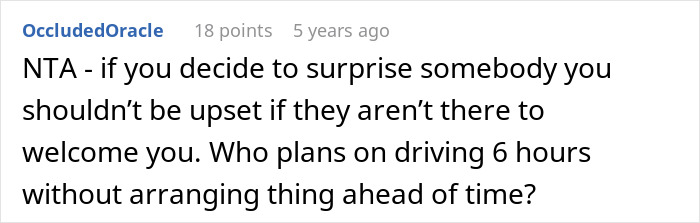 Comment on a forum discussing women pretending not to know about MIL’s surprise visit, causing the plan to fail. Comment on a forum discussing women pretending not to know about MIL’s surprise visit, causing the plan to fail.
