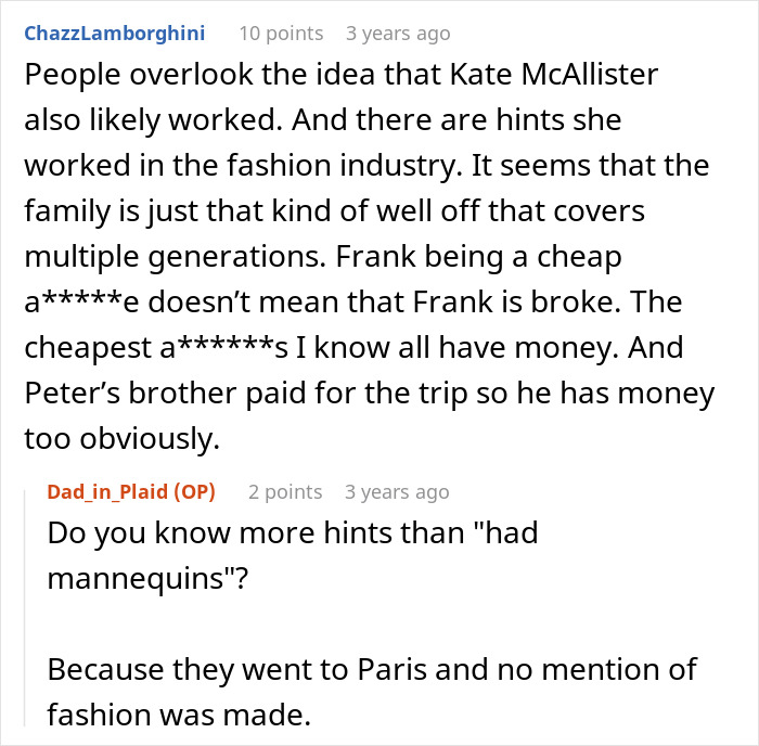 Reddit discussion about Macaulay Culkin addressing the theory on Kevin’s dad’s job in Home Alone. Reddit discussion about Macaulay Culkin addressing the theory on Kevin’s dad’s job in Home Alone.