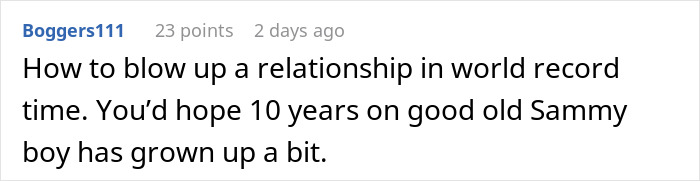 Comment about an immature guy whose friends test his new girlfriend, revealing he has done this to many girls before.