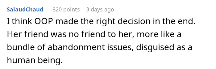 Comment on a forum post discussing a bestie ghosting a writer for months after getting a boyfriend and asking for help breaking into Hollywood. Comment on a forum post discussing a bestie ghosting a writer for months after getting a boyfriend and asking for help breaking into Hollywood.