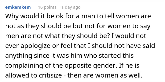 Commenter questions double standards as toxic man vents about traditional wives and logic flaws are exposed in discussion. Commenter questions double standards as toxic man vents about traditional wives and logic flaws are exposed in discussion.