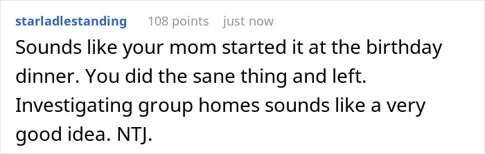 Text post on social platform discussing caring for autistic brother and conflict with entitled parents demanding more. Text post on social platform discussing caring for autistic brother and conflict with entitled parents demanding more.