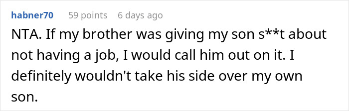 Commenter defending son over uncle's jokes during Christmas dinner with mom upset about embarrassment. Commenter defending son over uncle's jokes during Christmas dinner with mom upset about embarrassment.