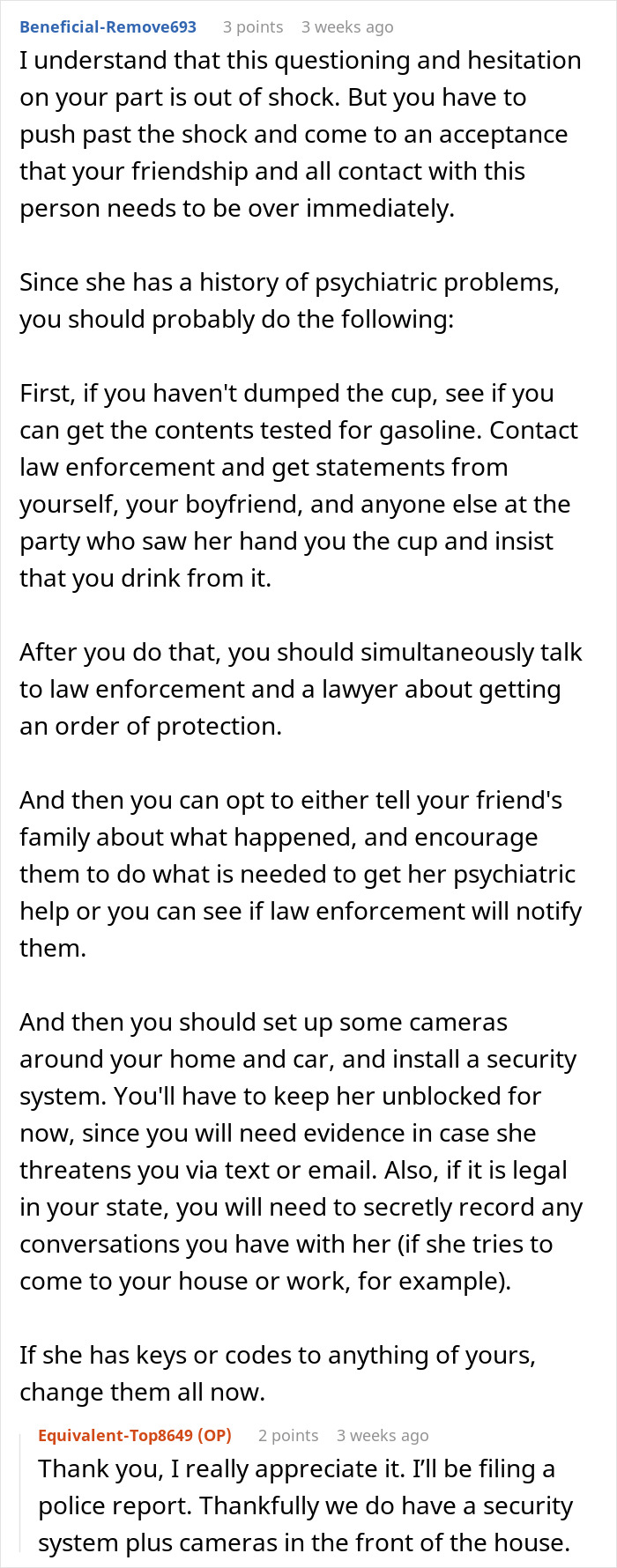 Woman Smells Gas In A Drink Her Friend Gives Her, Ends Up With A Restraining Order Against Her