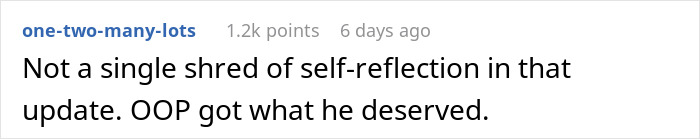 Text expressing frustration and saying OOP got what he deserved in an angry bf-upset-gf-obsessed couple context. Text expressing frustration and saying OOP got what he deserved in an angry bf-upset-gf-obsessed couple context.