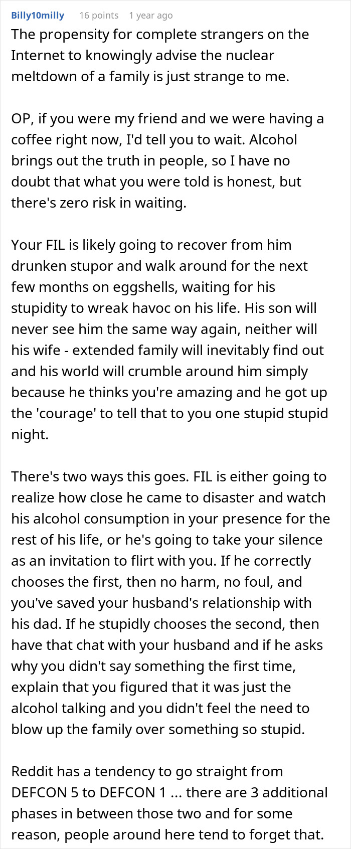Reddit comment analyzing FIL’s unexpected love confession and its impact on family dynamics and relationships. Reddit comment analyzing FIL’s unexpected love confession and its impact on family dynamics and relationships.