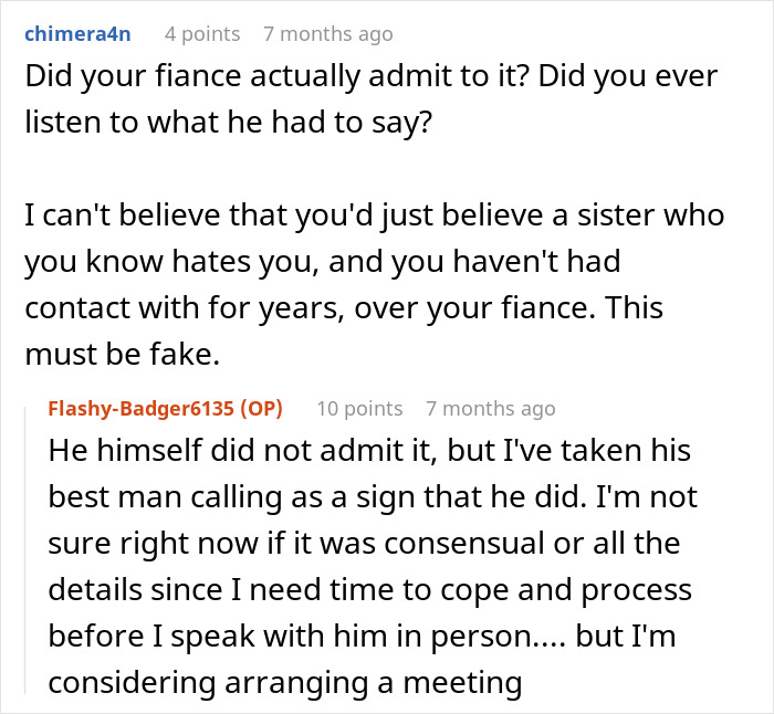 Online conversation where user shares doubts about fiance cheating with her mom before wedding vows unfold Online conversation where user shares doubts about fiance cheating with her mom before wedding vows unfold